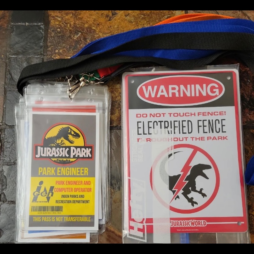 Jurassic Park Party Lanyards